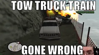 GTA San Andreas Tow Truck Train Gone WRONG - Twitch Highlight