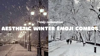 7 SIMPLE AESTHETIC winter emoji combos❄️||first video|| Cxrn