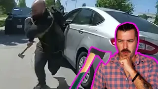 Crazy Guy Brings Axe to a Gunfight - Police Shooting Breakdown