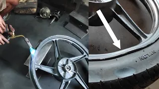 How To Bike Alloy Wheel bend removal | bike alloy wheel bend