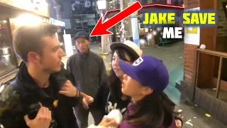 JAKE saves a girl from a creepy guy following her | Jake meets his fans