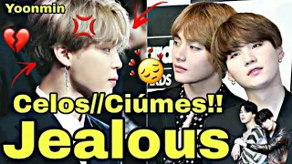 YOONGI & JIMIN [민윤기 박지민]|JEALOUS YOONMIN/CELOS/CIÚMES!! #2 🐱💜🐥