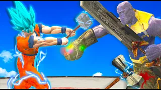 Giving Goku the power of THOR to Fight THANOS in GTA V Mods