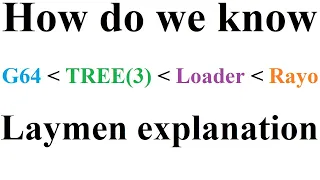 G64 vs TREE(3) vs Loader vs Rayo (Which number is bigger?) Laymen explanation