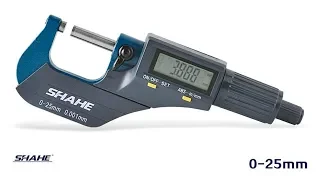 Цифровой микрометр Shahe 0-25 мм - проверка точности