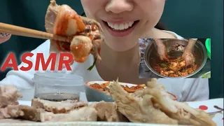 ASMR 먹방 MUKBANG 김장한 굴김치와 돼지고기수육 🥰Kimchi and Pork Eating SOUNDS