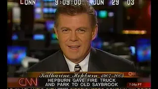 DEATH OF KATHARINE HEPBURN - CNN - JUNE 29, 2003