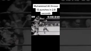 Muhammad Ali throwing 12 punches in 2.8 seconds as a heavyweight! #shorts