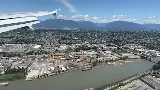 Landing in Vancouver International Airport in June 2023