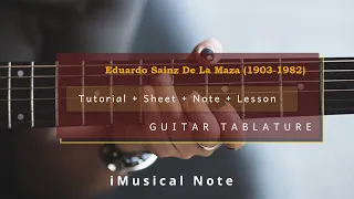 Guitar TAB - Eduardo Sainz De La Maza : Campanas Del Alba | Tutorial Sheet Lesson #iMn