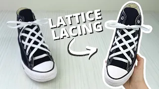 LATTICE LACING TUTORIAL - (EASY Shoelace Design)
