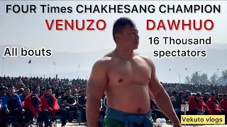 Champ VENUZO DAWHUO all bouts at CHAKHESANG Wrestling meet 2024