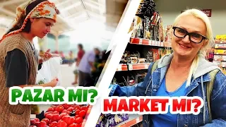 Reyhan abla ve rus gelini pazar mı market mi alışveriş challenge yapıyorlar!