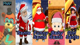 FNAF 🆚 SANTA  🆚 FUNNY SANTA  🆚 BABY SANTA 🆚 GIRL SANTA 🎶 Who is Best?