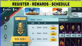 All Talent Championship Pubg Mobile - Registation | Match Schedule | Rewards | Join Or Create a Crew