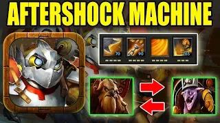 Aftershock AoE Timbersaw Combine Earthshaker [Echo Slam+Chain+Whirling] Ability Draft Dota 2