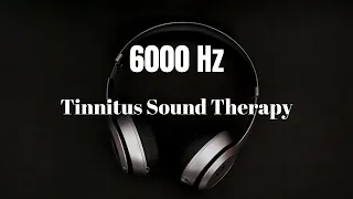 6000 Hz | Tinnitus Sound Therapy | Pure Tone Binaural Beats + White Noise | High Pitch Sound Therapy
