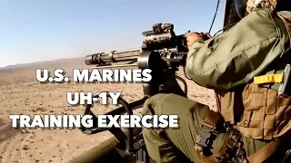 Marines UH-1Y Huey Helicopter Training Exercise