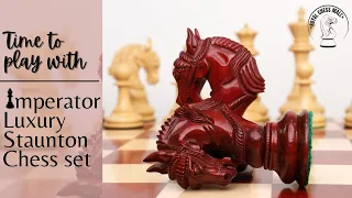 Imperator Luxury Staunton Chess Pieces Set | Royal Chess Mall® | Luxury Chess Set