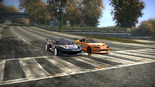 NFS Most Wanted  Razor's Carrera GT VS Brians Supra Fast and Furious