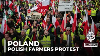 Polish farmers block Ukraine’s border in protest against grain imports