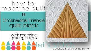 How-To Machine Quilt a Dimensional Triangle With Natalia Bonner-Let's Stitch a Block a Day- Day 27
