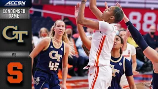 Georgia Tech vs. Syracuse Condensed Game | 2021-22 ACC Women’s Basketball