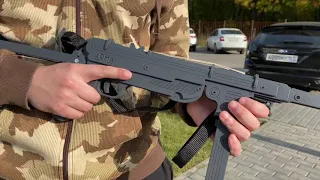 Деревянный резинкострел МП-40 - копия трофейного автомата от ARMA.TOYS,  ведет стрельбу очередями