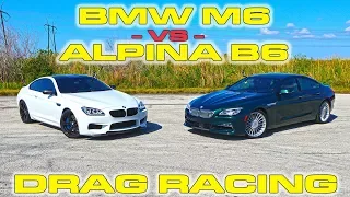 Alpina B6 xDrive Gran Coupe vs BMW M6 Competition Drag Racing