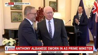 Anthony Albanese sworn in as Prime Minister