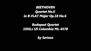 Beethoven, Quartet No 6  Budapest Quartet