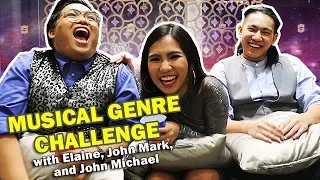 Musical Genre Challenge with Elaine Duran, John Mark Saga and John Michael Dela Cerna!