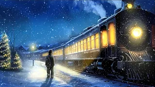Waiting for the Polar Express 🚂 - Dreamscape w/ Vintage Oldies Christmas Music + Reverb & Snowfall ❄