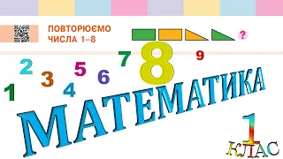 Математика 1 клас НУШ. ЧИСЛА ПЕРШОГО ДЕСЯТКА. Повторюємо числа 1 - 8  (с. 36)