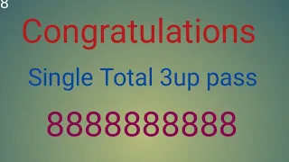 Congratulations Single Total 3up pass 8 challenge Total pass 8