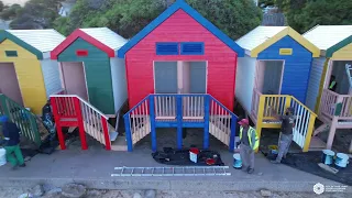 St James beach bathing boxes makeover