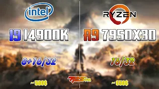 Intel i9 14900K vs Ryzen 9 7950x3d - Test in Games - Test Cpu - Fps vn