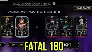 Chance for a Diamond Reward | Fatal Remastered Black Dragon Tower Bosses 180 Fight | MK MOBILE