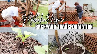 BACKYARD TRANSFORMATION // MOBILE HOME UPDATES // DIY PROJECTS // SINGLE WIDE