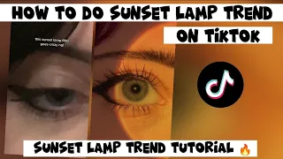 How to do sunset lamp filter trend on tiktok | Sunset lamp eye filter | Sunset lamp trend tutorial