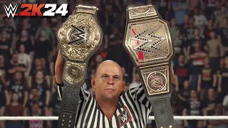 WWE 2K24 - How To Do a Double Title Match