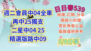 5/8公益在線.愛心無限. 上期會員中04全車配25單支.5/8分享水牌二中一及單支（買彩劵做公益）