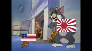 Tom and Jerry WW2 meme USA vs Japan