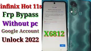 infinix Hot 11S Frp Bypass | infinix hot 11s Google Account Unlock || infinix Model X6812 Frp Bypass