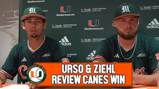 JD Urso & Gage Ziehl React to Miami's Win to Clinch Spot in ACC Tournament