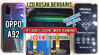 OPPO A92 TIPS GANTI LCD KW MERK DIAMOND, ANTI NOMBOK NO GAGAL HASIL PRESISI & RAPIH 100% CUAN 😊👍