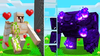 TROLEI MEU AMIGO EM UMA BATALHA DE MOBS NO MINECRAFT