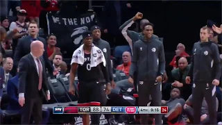 NORMAN POWELL AMAZING SLAM DUNK VS PISTONS - NBA 1/31/20