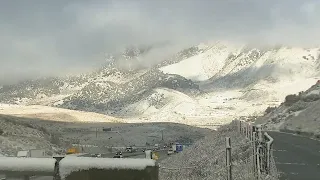 Winter storm warning in the Cajon Pass