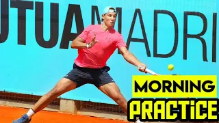 Rafael Nadal Day 2 First Practice Session at Mutua Madrid Open 2022